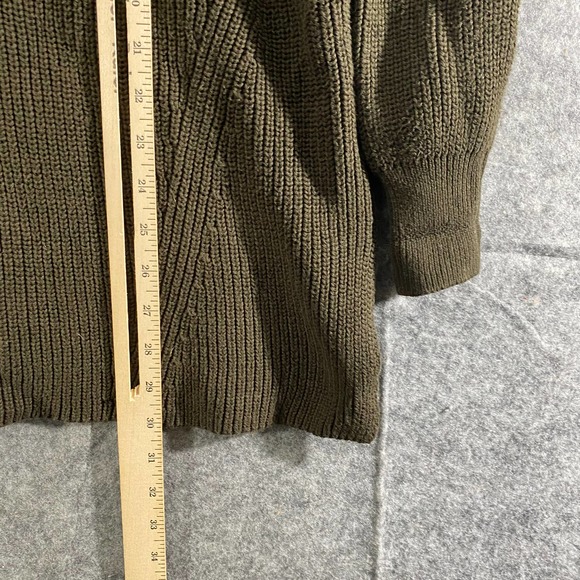 525 American Sweater Medium Brown Chunky Knit V-Neck Long Sleeve Oversized - Picture 4 of 7